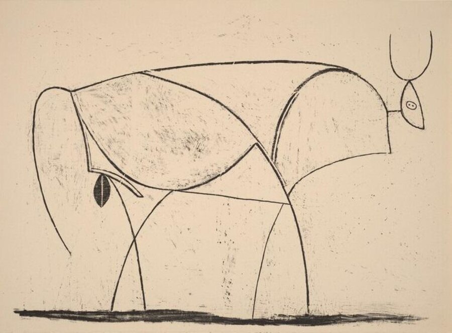 Pablo Picasso, final abstracted plate from the Bull lithograph series